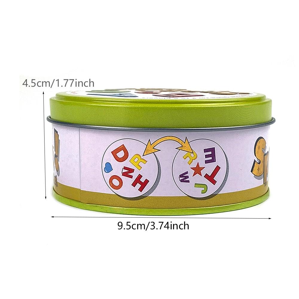 Colorful Letter Match Holiday Card Game,Iron Box Edition Happy Board Game, Christmas Carnival Night Thanksgiving New Year Party Challenge Entertainment Card Game, Quick Duel Social Card Game for Family and Friends