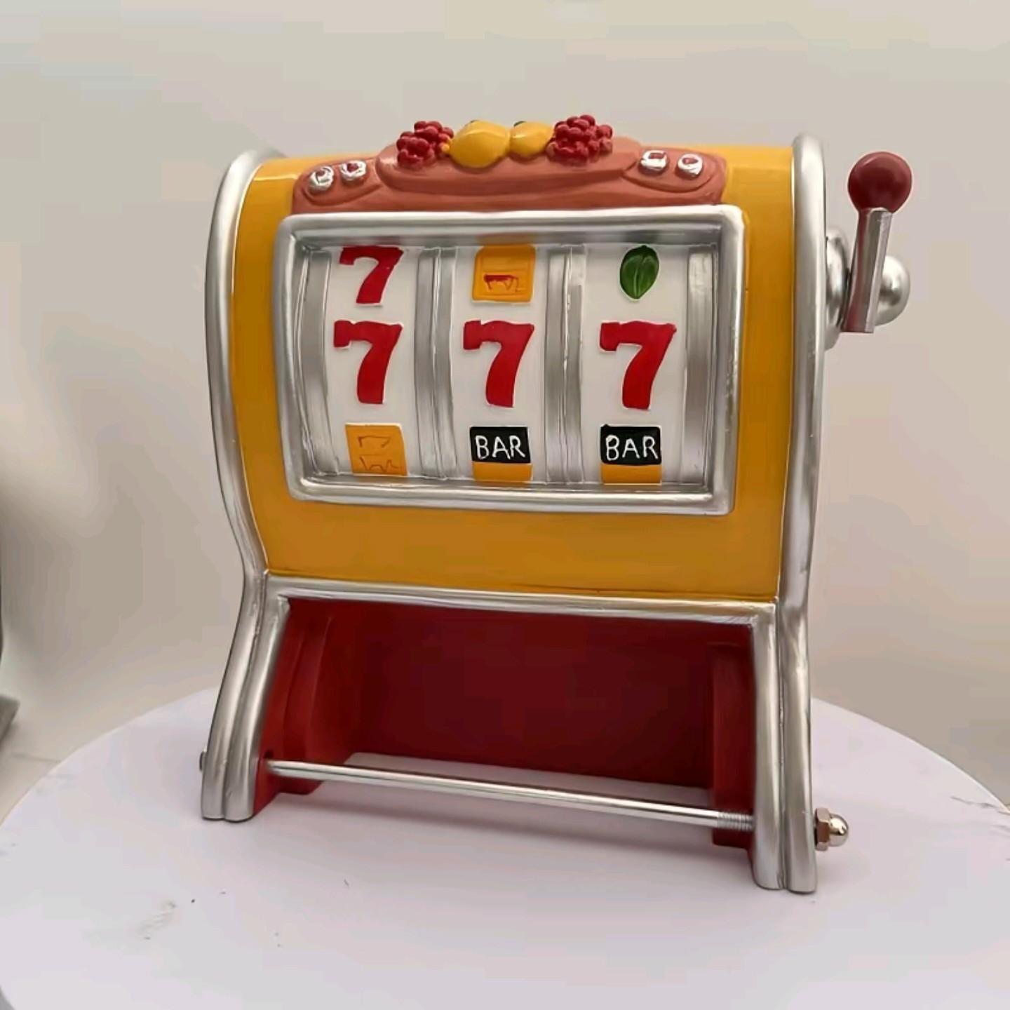 New Slot Machine Toilet Paper Holder, Retro Casino Style Bathroom Decor, Creative Roll Dispenser, Fun Home Accessory, Metal Edge, Vintage Slot Machine