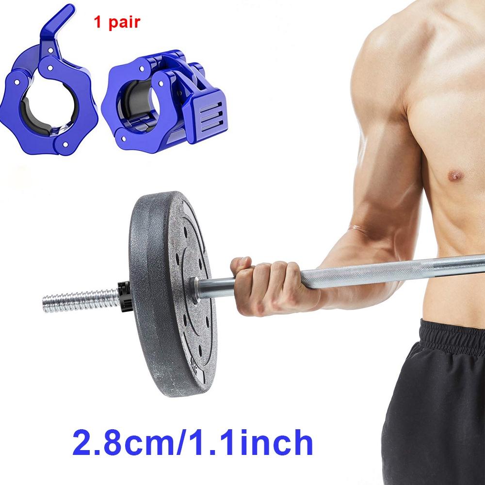 1 Inch/2Inch Quick-Release Barbell Collar Clips - Secures Standard/Olympic Plates for Weightlifting, Strength Training, Bodybuilding & Gym, Gym Accessories