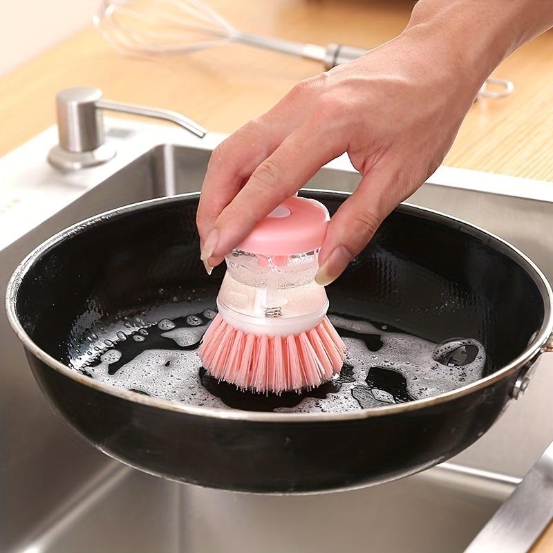 Automatic liquid adding brush for room washing and pot washing, multifunctional hydraulic dishwashing and cleaning brush for household use, oil stain remover, Scrubber Cleaning, Multipurpose Cleaning Tool, Home Cleaning Tool
