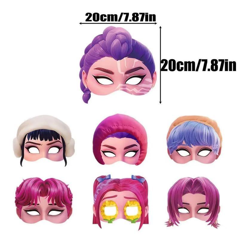 12-Pack Hunter Girl Anime Cartoon Masks, Reusable Role-Playing Party Masks, Birthday Gift, Party Favors, Holiday Decorations