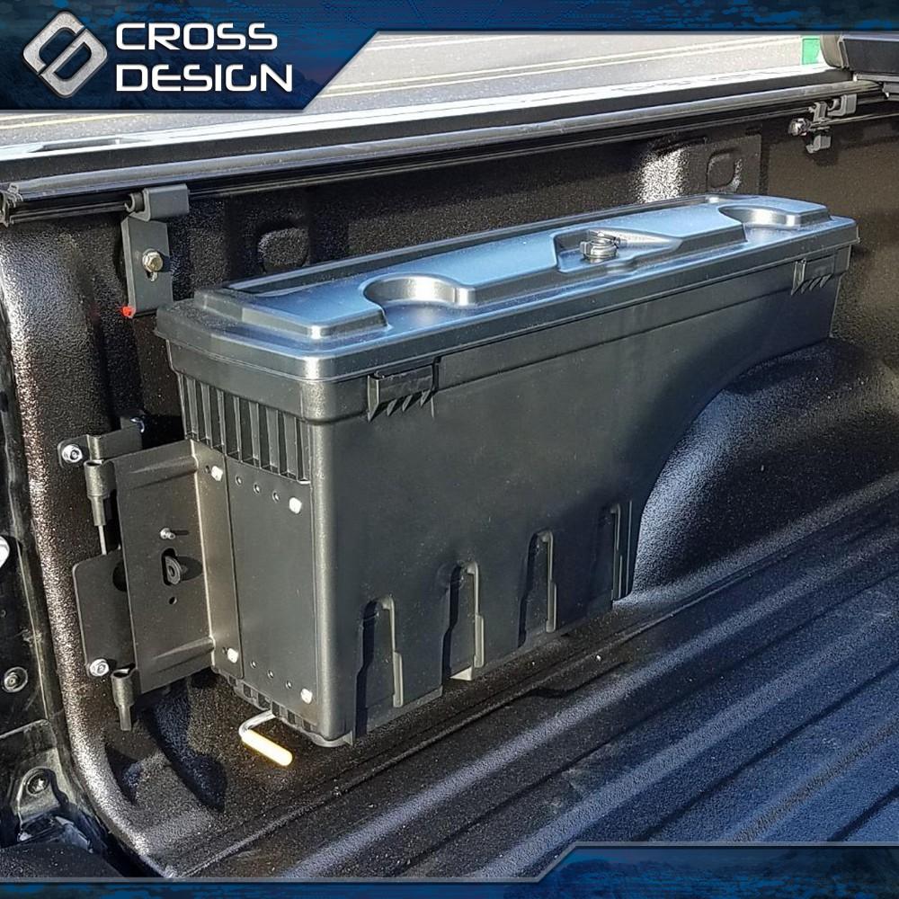 CROSSDESIGN Truck Bed Storage Box Toolboxes Fit For 17-20 Ford F-250 F-350 Super Duty 1 Pair Left Right