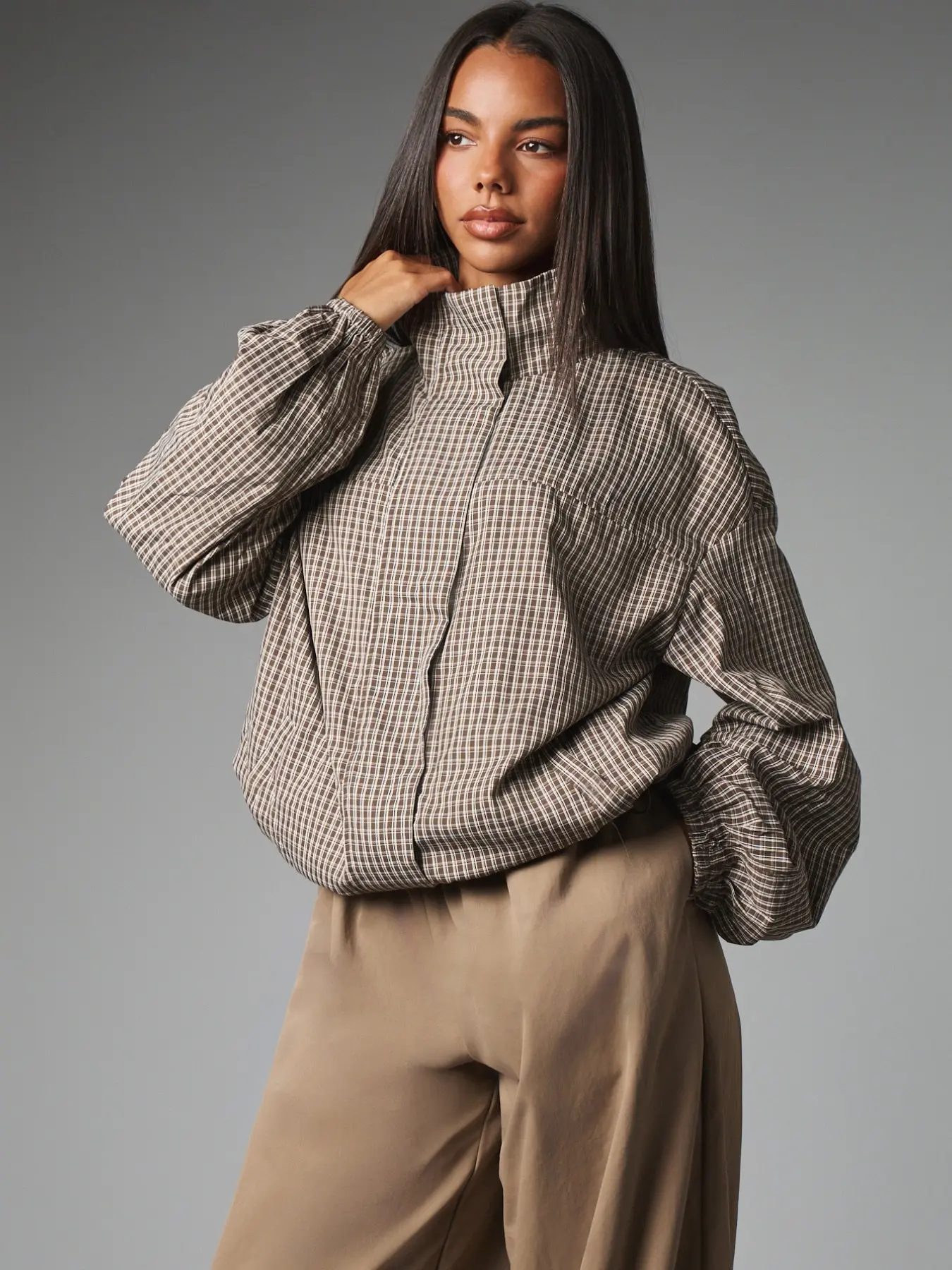 Women's Loose Fit Vintage Plaid Jacket, Trendy Two-Layer Lining, Real Pockets Design, Fall Fashion Versatile Coat, Womenswear