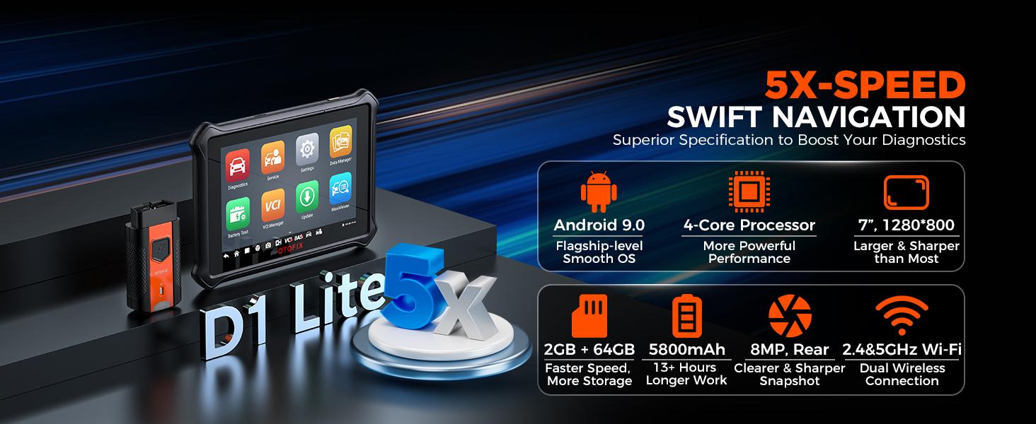 OTOFIX D1 Lite Bidirectional Scan Tool  2-Year Updates, 2026 Newest All System Automotive Portable Diagnostic Scanner, 38+ Reset Services, FCA AutoAuth, Active Test, CANFD&DOIP, Auto VIN Multilingual OBD2 with Display，springtok