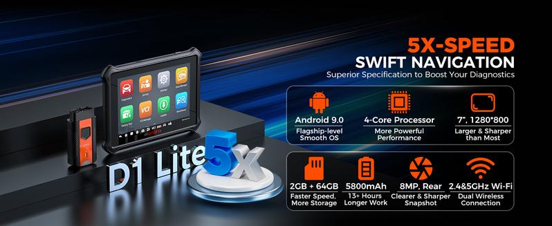 OTOFIX D1 Lite Bidirectional Scan Tool  2-Year Updates, 2026 Newest All System Automotive Portable Diagnostic Scanner, 38+ Reset Services, FCA AutoAuth, Active Test, CANFD&DOIP, Auto VIN Multilingual OBD2 with Display，springtok