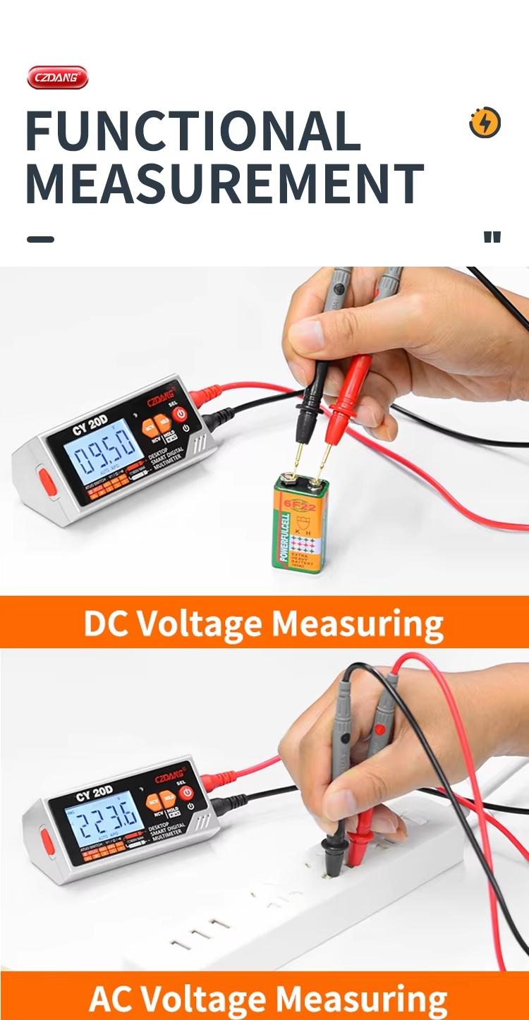 Desktop Digital Multimeter, Voice Function, Electrician Multi Tester, Backlit Bright Screen, Essential Tool for Electrical Work