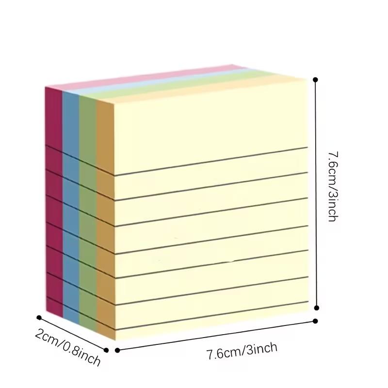 100pcs Colorful Thick Sticky Notes, Creative Memo Pad, Four Colors Available, Tear-Off Notepad, Office & Home Use, Space-Saving, Strong Adhesive