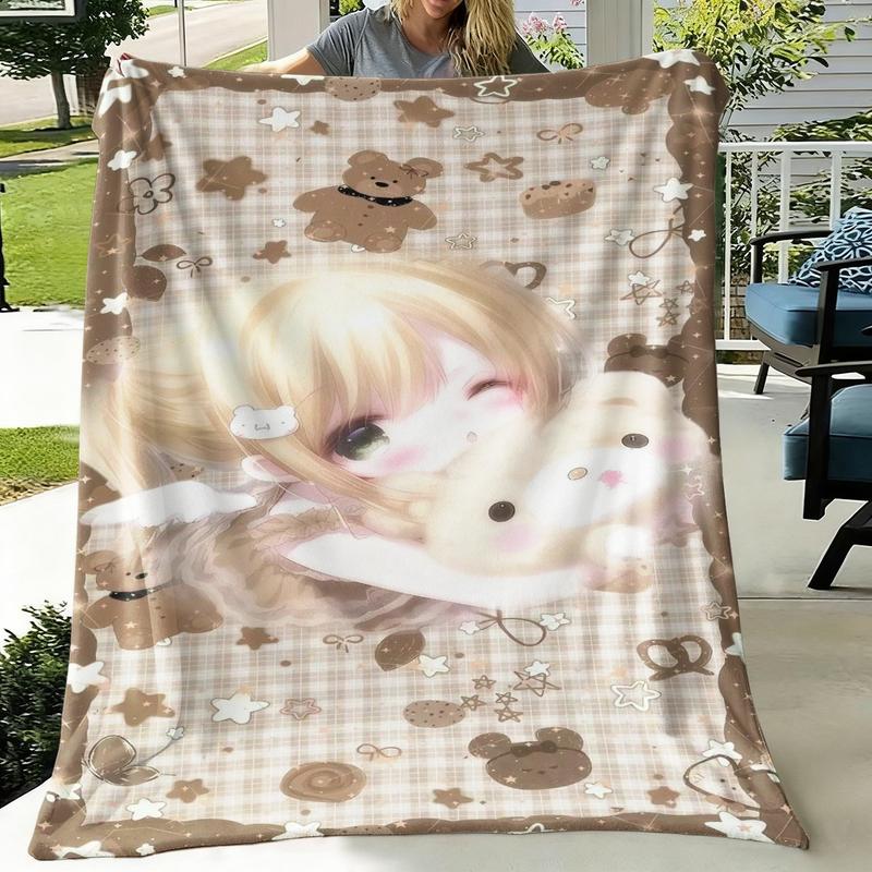 Sweet Girl Exclusive Harajuku Style Wall Hanging Cloth, Flannel Blanket, Suitable for All, Daily Business Essential Item