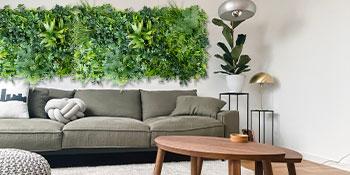 Grass Wall Panel Backdrop Wall，Green Decorative，Indoor Outdoor Backyard Garden，Realistic Artificial Plant Green Grass (20“*40” Fern, 2 Pack)