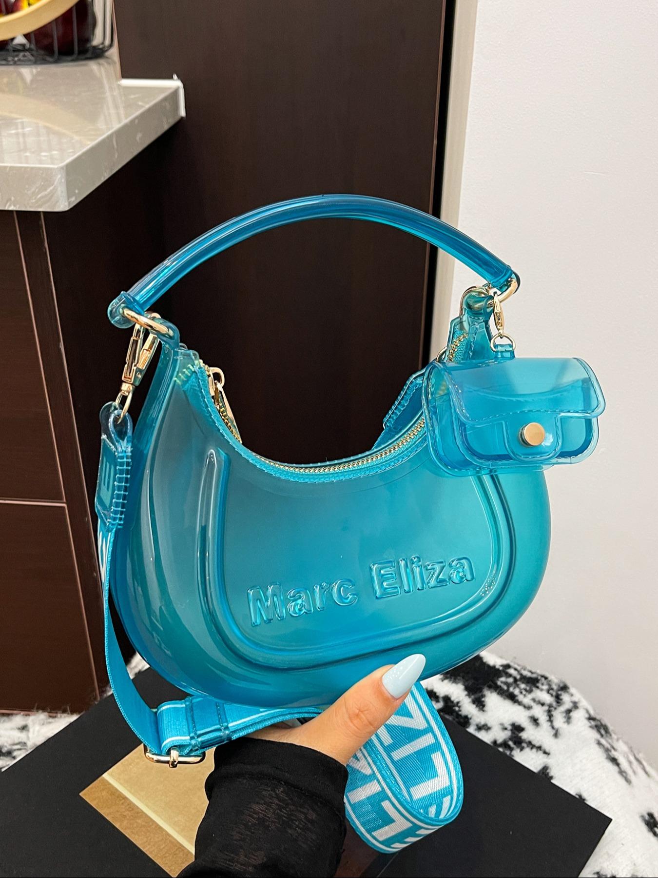 2026 New European and American Style Korean Version Unique Design High-End Crossbody Bag, Small Handbag, Transparent Shell Bag, Jelly Bag