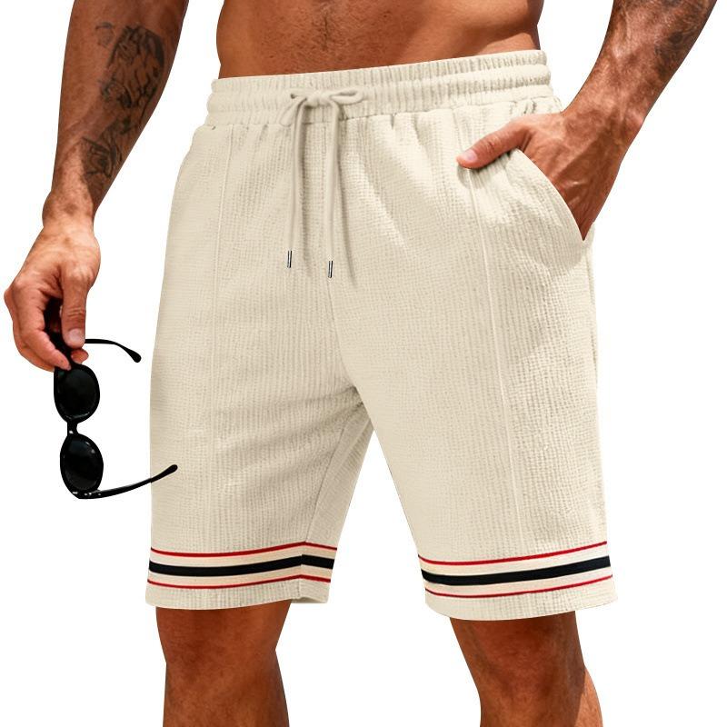 Men's Quick-drying Breathable Loose Running Shorts Sports Vacation Beach Basketball Training Cropped Pants Summer
