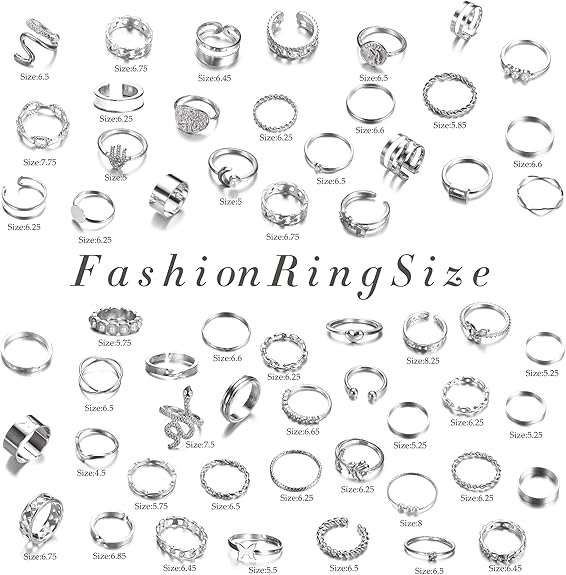58 PCS Vintage Knuckle Ring Set for Women Bohemian Stackable Joint Finger Rings Stacking Butterfly Snake Hollow Carved Crystal Midi Silver/Gold Rings Pack for Gift