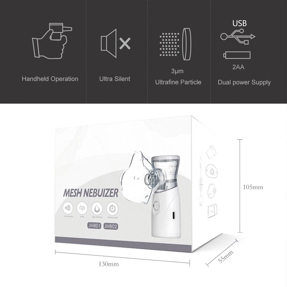 Portable Nebulizer for Adults and Kids,Handheld Mesh Nebulizer, Rechargeable Ultrasonic Nebulizer for Travel Home Use