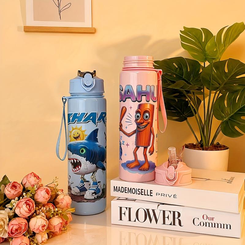 Transparent with Straw, 750ML/26oz Sports Design Leakproof Water Bottle, Portable & Leak-Proof, Ideal for Running, Cycling, Hiking, Gifts