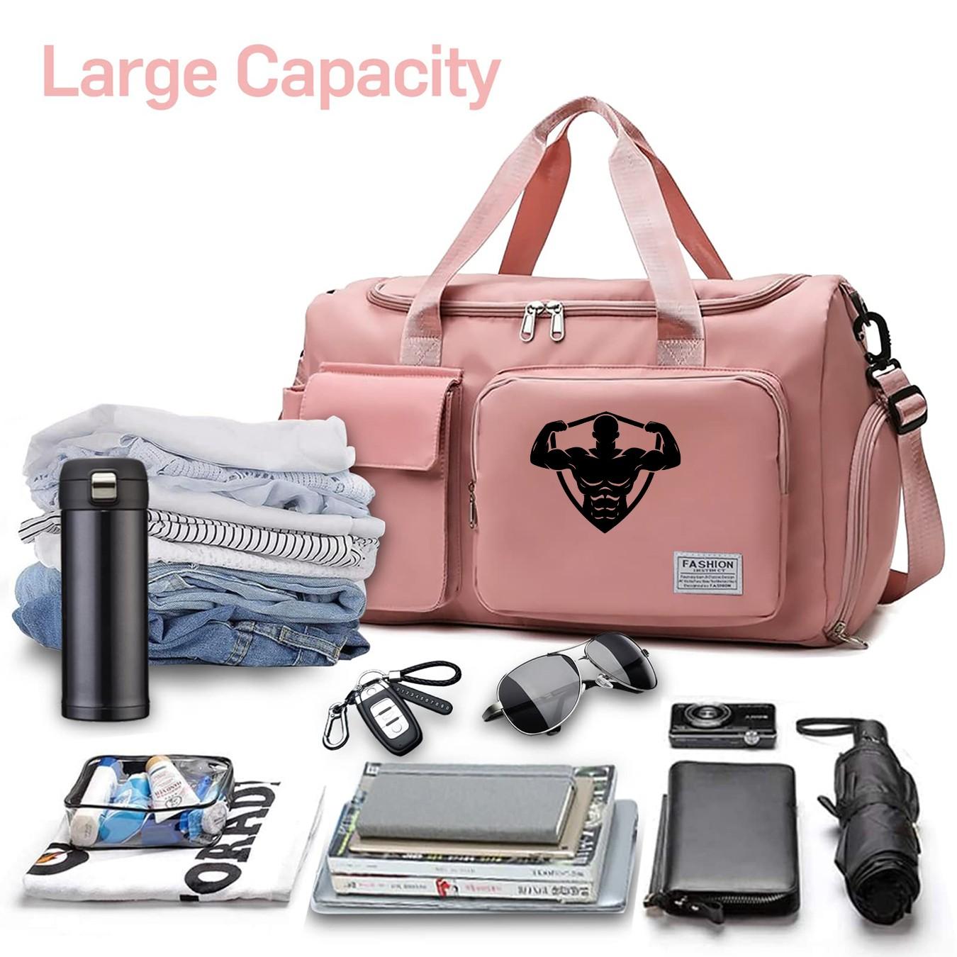 Men's Fitness Muscle Print Sports Bag, Large Capacity Handbag, Crossbody Training Bag, Yoga Backpack, Lightweight Travel Bag