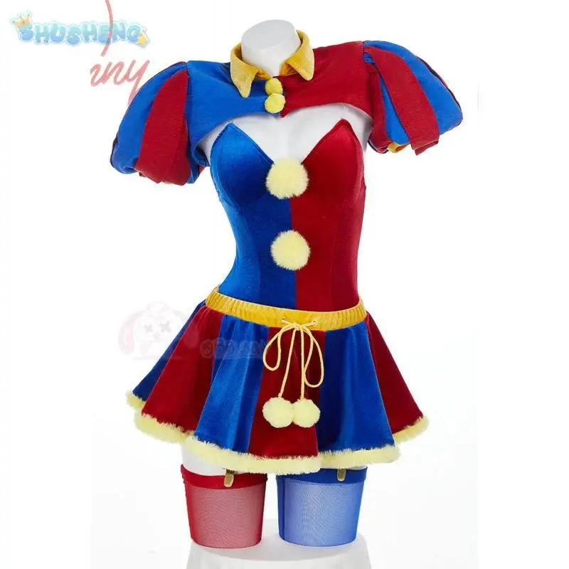 Anime Amazing joker Girl Digital Circus Pomni Cosplay Costume Game Circus jumpsuit hat socks coat Halloween men women outfit