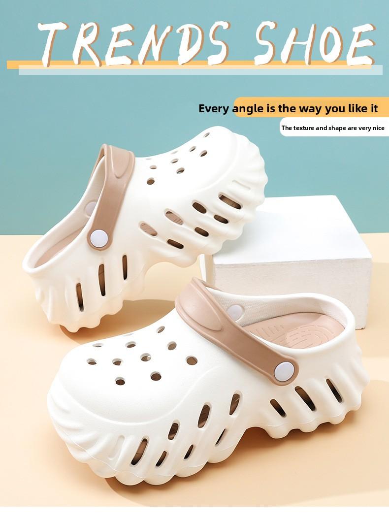 2 in 1 EVA Clogs for Women, Non-Slip Platform Garden Shoes, Breathable Closed Toe Beach Sandals, Casual Indoor Outdoor Slides