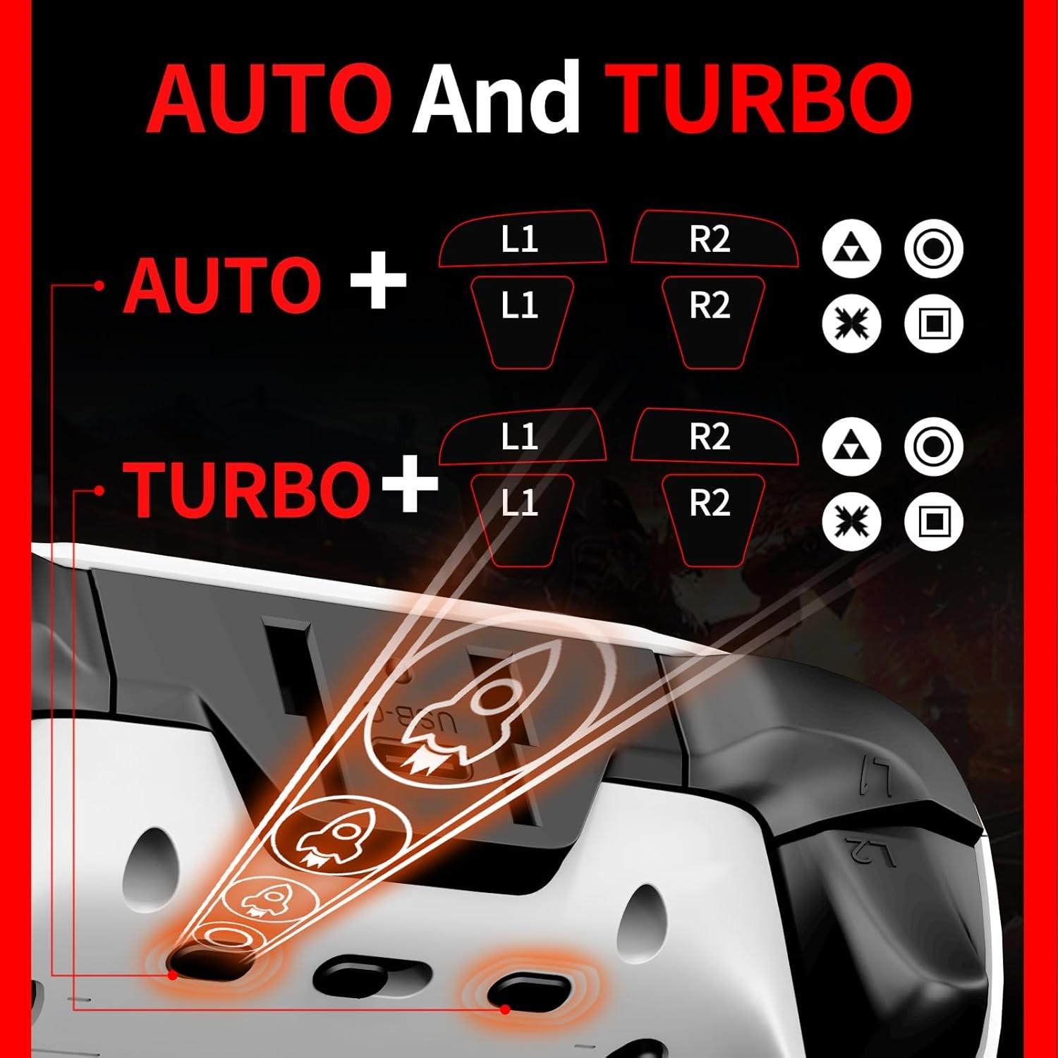 Nbcp Wireless Game Controller for P5 PC iOS Android, Dual Vibration Hall Trigger, Gyroscope Support, RGB Light Adjustment