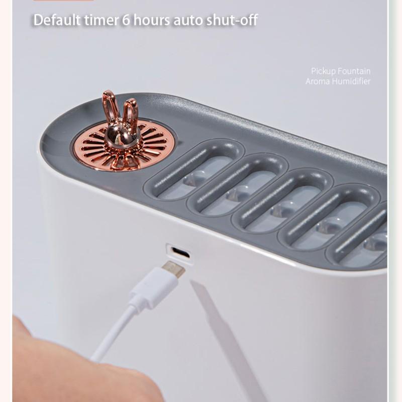 USB-Powered Air Humidifier with Music Sync, Colorful Spray, Smart Aromatherapy, LED Display, for Bedroom, Car, Home, Sleek Design