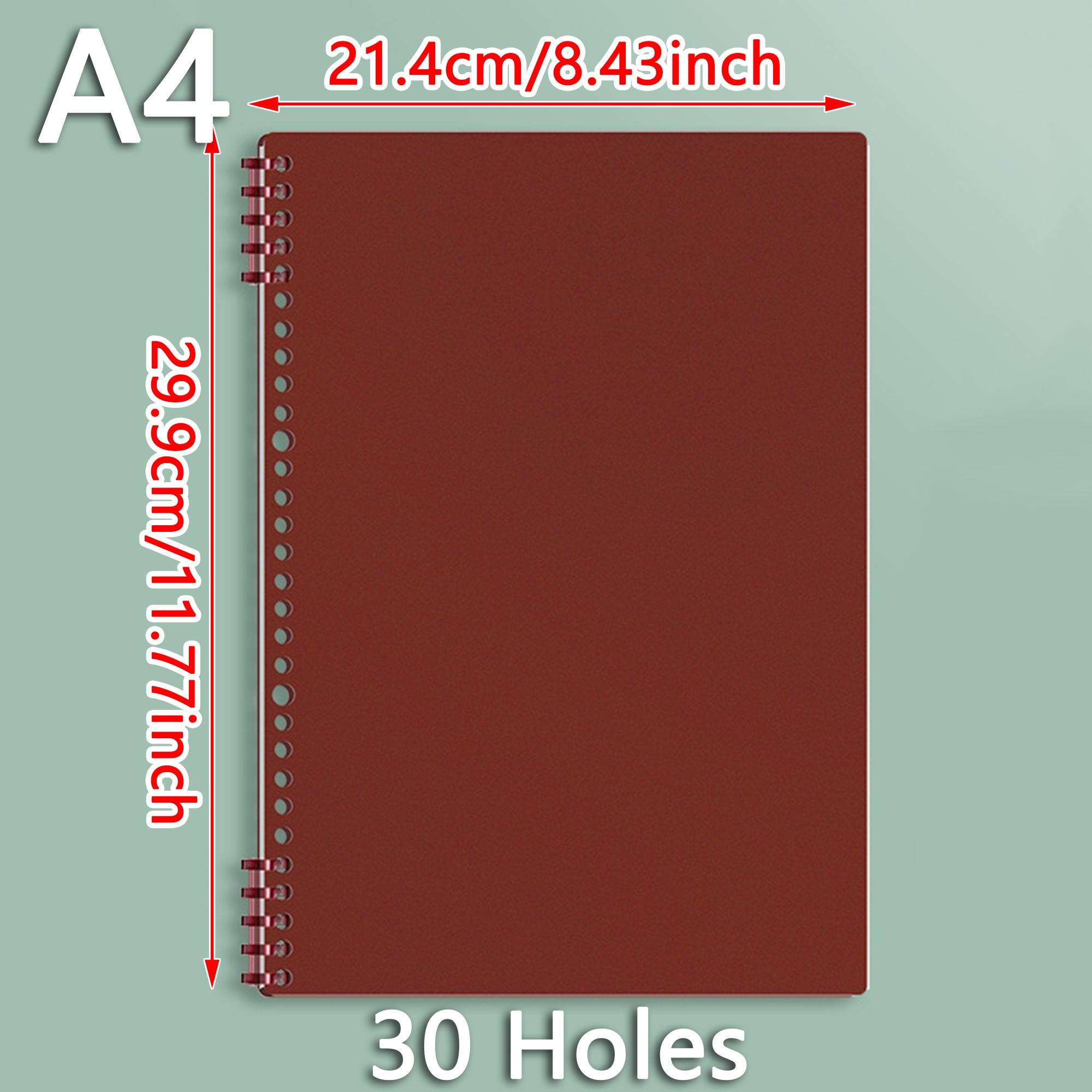 A4 Size Loose Leaf Cover Set, Colorful Transparent Matte Page Book Sleeve, Durable PP Material, for Notebooks, Contracts, Office Supplies, Office Stationery Supplies