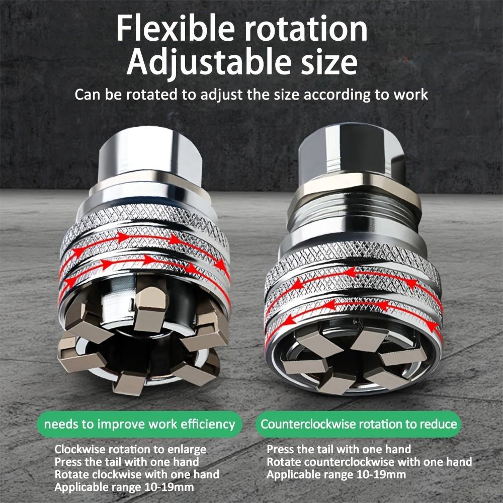 Adjustable Socket Wrench Set, Multifunctional Anti-slip & Durable Adapter, Car Repair Mechanical Tool Set, High Precision Manual Tool