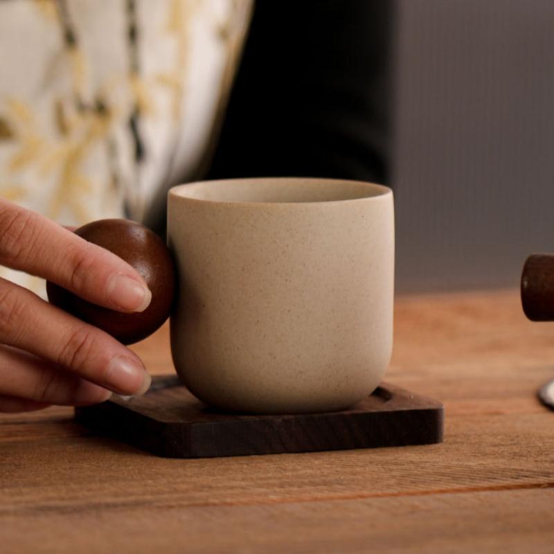 Japanese Style Ceramic Coffee Cup, Handmade Clay Espresso Mug, Large Tea Bowl, Personalized Home Use, Unique Design