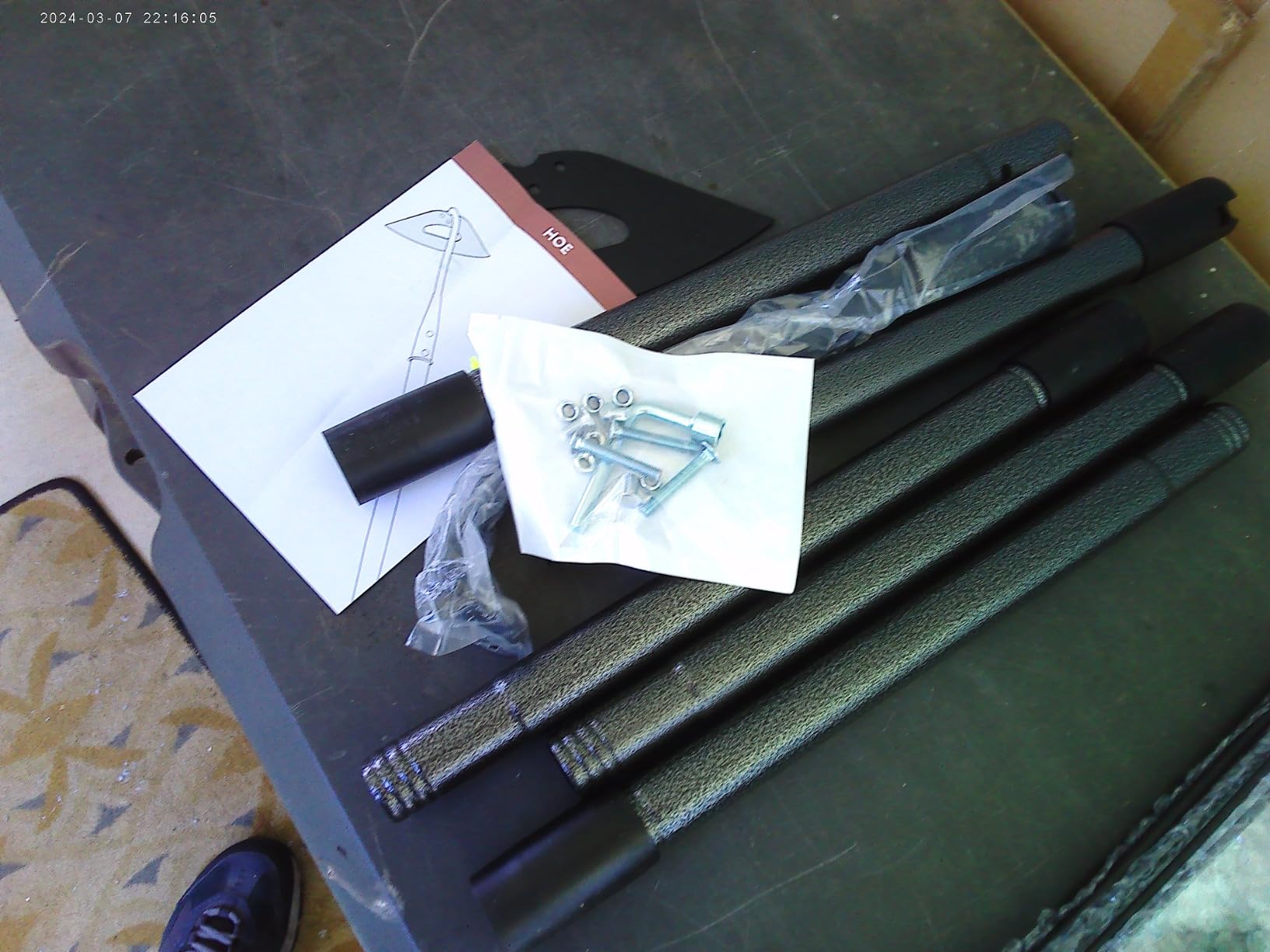 Hardened Hollow Hoe with Adjustable Handle -Heavy Duty Garden Hoes for Weeding Loosening Soil Digging Planting Ridging, Handy Hoe Garden Tool Home Portable