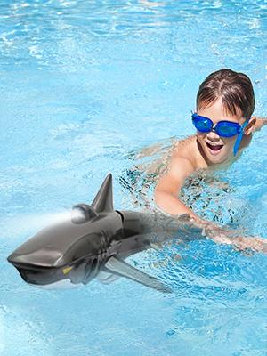 Remote Control Shark Toys 1:18 High Simulation Scale Fish with Light for Lake Bathroom Pool 2.4g Electric RC Boat Birthday Couple Christmas Gifts
