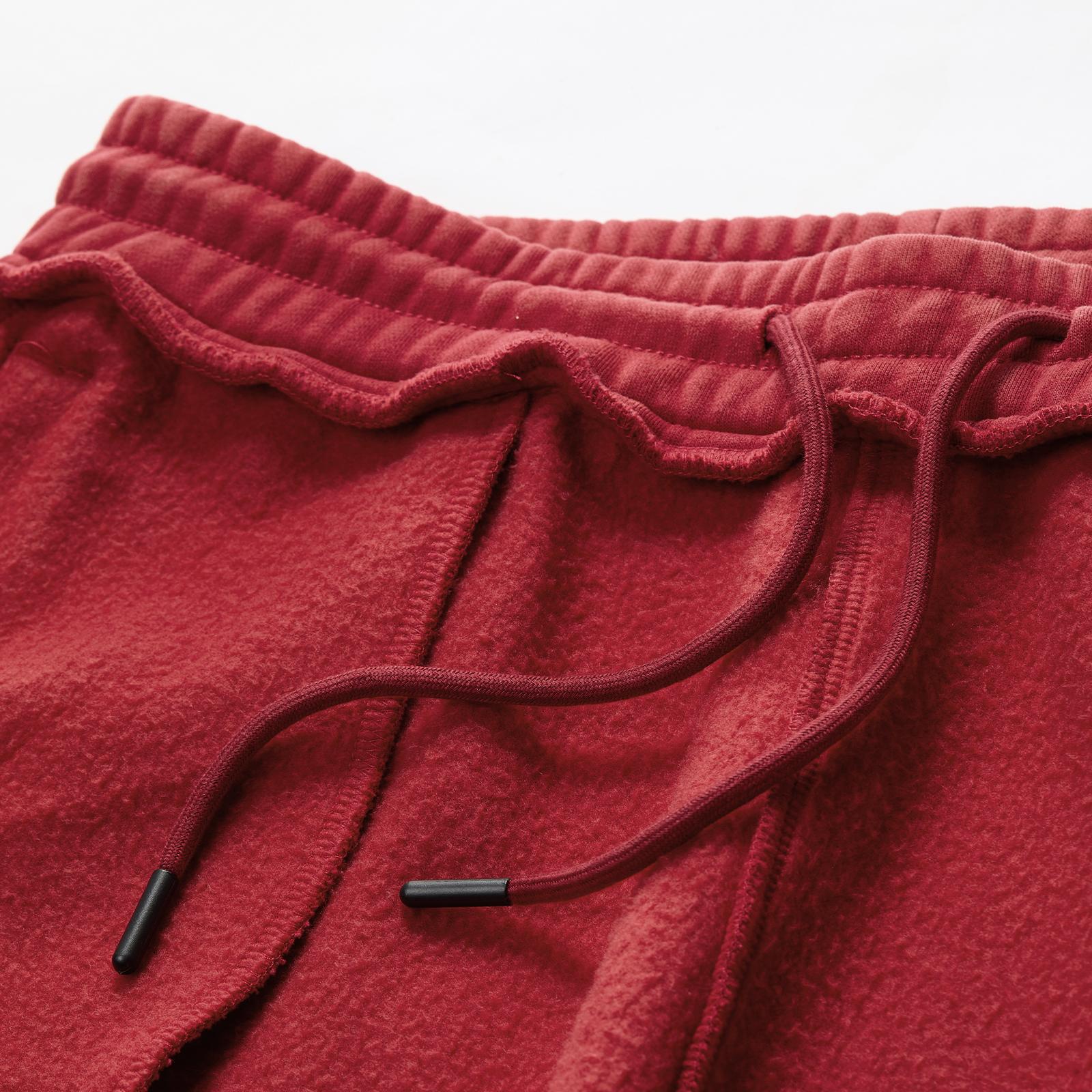 Faiable UNISEX Cool Pants. Soft fleece lining for warmth and comfort. Elastic waistband with drawstring for a great fit. Handy pockets. Ideal for daily wear, whether on a casual outing or at home Menswear Trouser Plain Red Beige