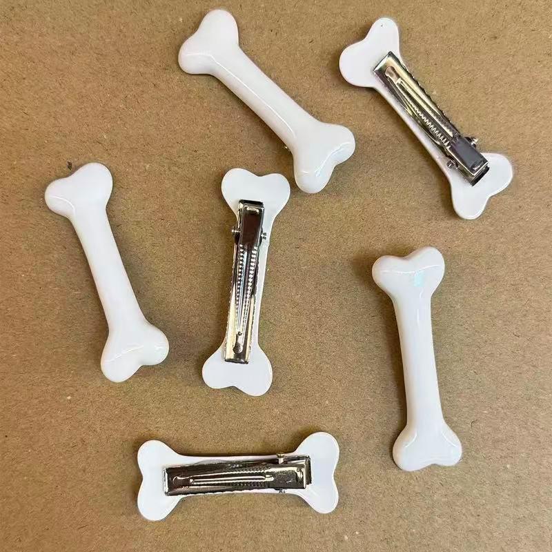 6 pcs  Bone-Shaped Hair Clips, Cute Sweet Lolita Duckbill Clip, Creative Versatile Side Bangs Hair Accessory, Hair Clip Set, Gifts for Granddaughter, Daughter, and Good Friend