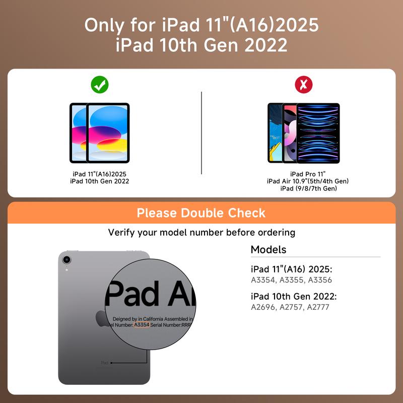 2026 Lecsas High Appearance 360 Swivel Keyboard withtransparent case for iPad(not include iPad!!!)