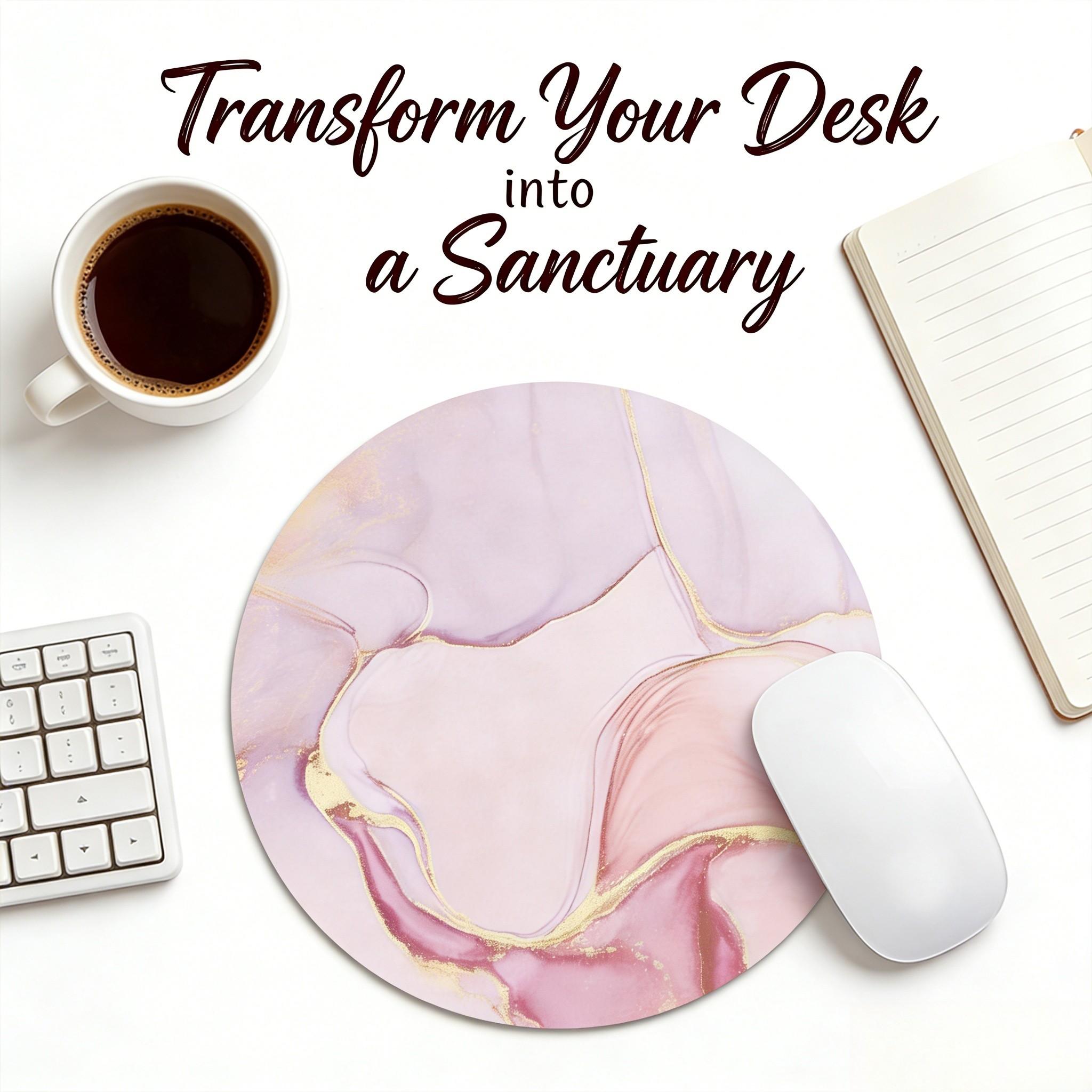 Fashion Cartoon Round Mouse Pad, Non-Slip Rubber Base, Small Desktop Mat for PC/laptop, Gaming/mouse Pad, Gift for Girls/women, 7.87 Inches