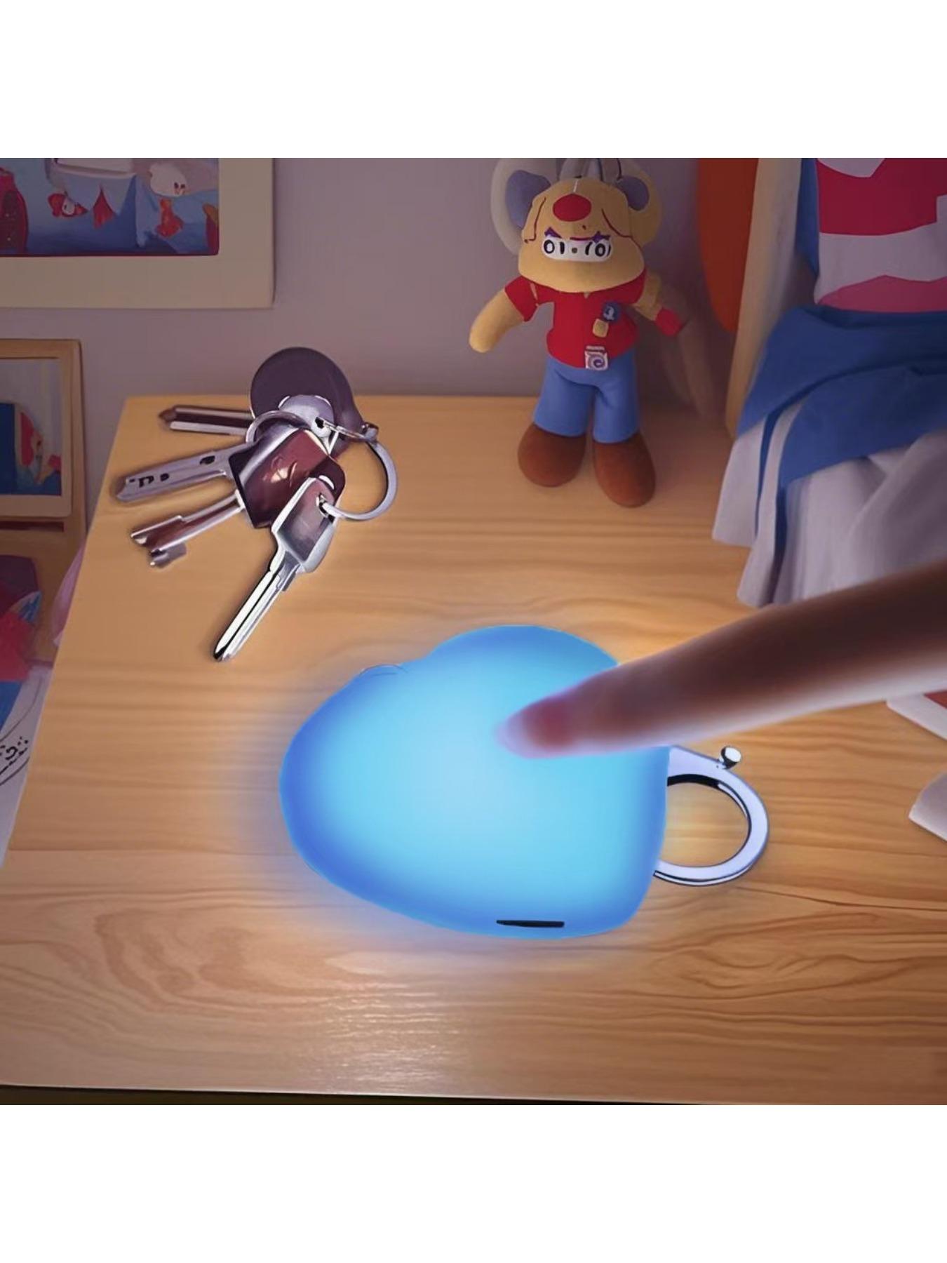 Backpack Keychain Lighting Heart Touch Lamp Rechargeable Type-C Backpack Flashing Light Car Key Pendant