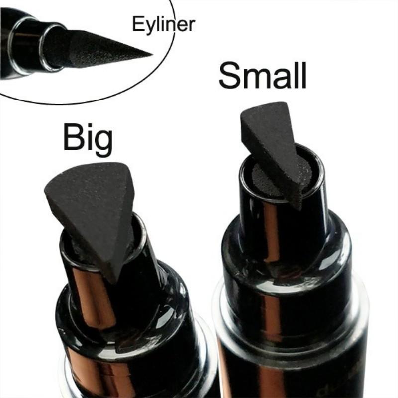 Wing Stamp Eyeliner Pen, Dual-Ended Liquid Eyeliner, Waterproof Long-Lasting, Vampire Wing Design, Anti-Smudge Makeup Tool