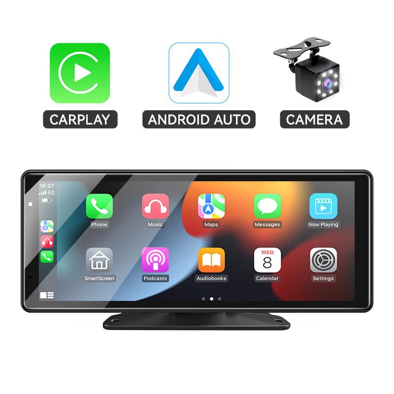 Venbes 9 Inch Portable Carplay Android Auto Touch Screen, Car Video Player, Wireless Mirror Link, USB Bluetooth-compatible Player, Easy Installation, TF Card Support