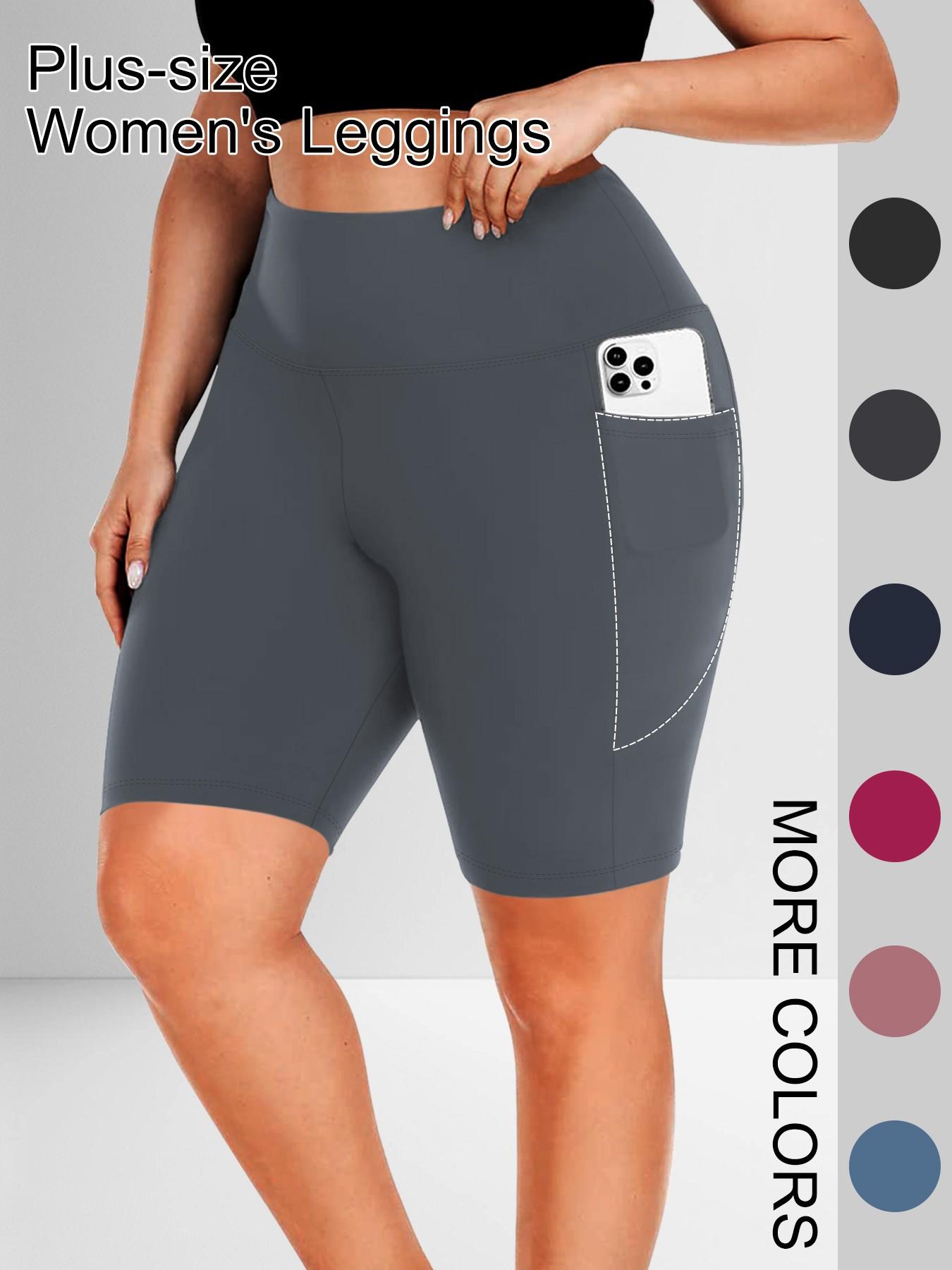 High Waist Pocket Tight Shorts, Crescent Shape Side Pockets, High Elasticity Four-Way Stretch Fabric, Soft Like Butter, Multi-Color Options, High Waisted Shorts