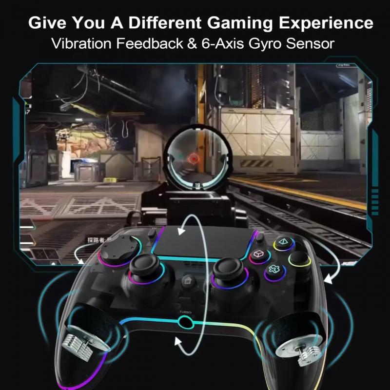 Wireless Hall PS5/PRO No Stick Drift Controller for PS5, PC, Mac, Steam Deck & Mobile - Bluetooth 5.0 Gamepad with Hall Effect Sticks, Touchpad, 6-Axis Gyro, Turbo,3.5mm Jack & Charging Cable