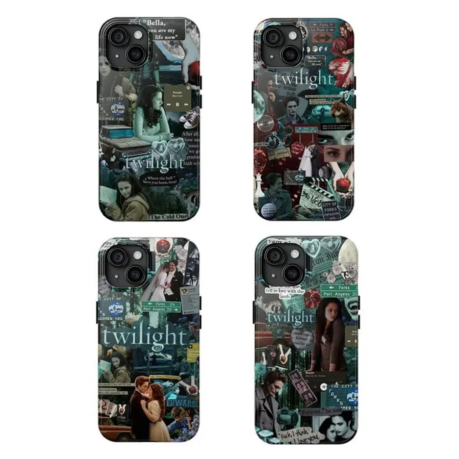 Y-Twilight Vampire Love Phone Case,Twilight Illustration pattern phone case, for iPhone18 17 16 15 14 13 12 11Pro Max,for SamsungS26 S25 S24 S23 S22 Ultra,Protective Cover,give her/him a gift for Christmas and Thanksgiving