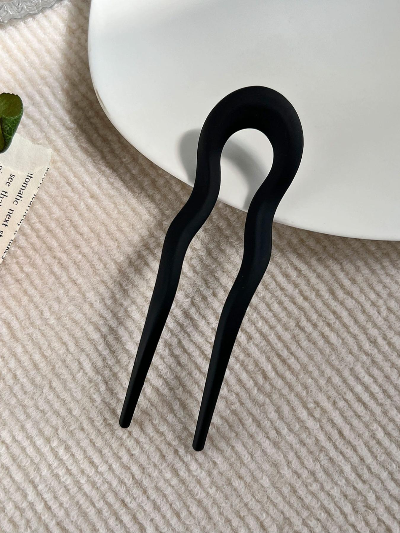 French Twist Spin Hair Forks, U-Shaped Hair Clips, Suitable For Spiral Buns, Tortoiseshell, Fashionable Flexible & Durable Women Hair Accessories