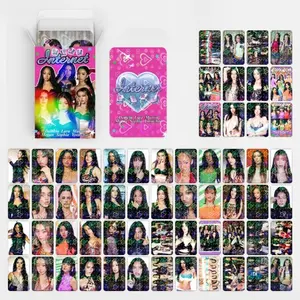 Kpop 60Pcs Love Holographic Photocards Idol KATSEYES Collect New Cute Small Card Peripheral Collection Cards Fans Birthday Gifts