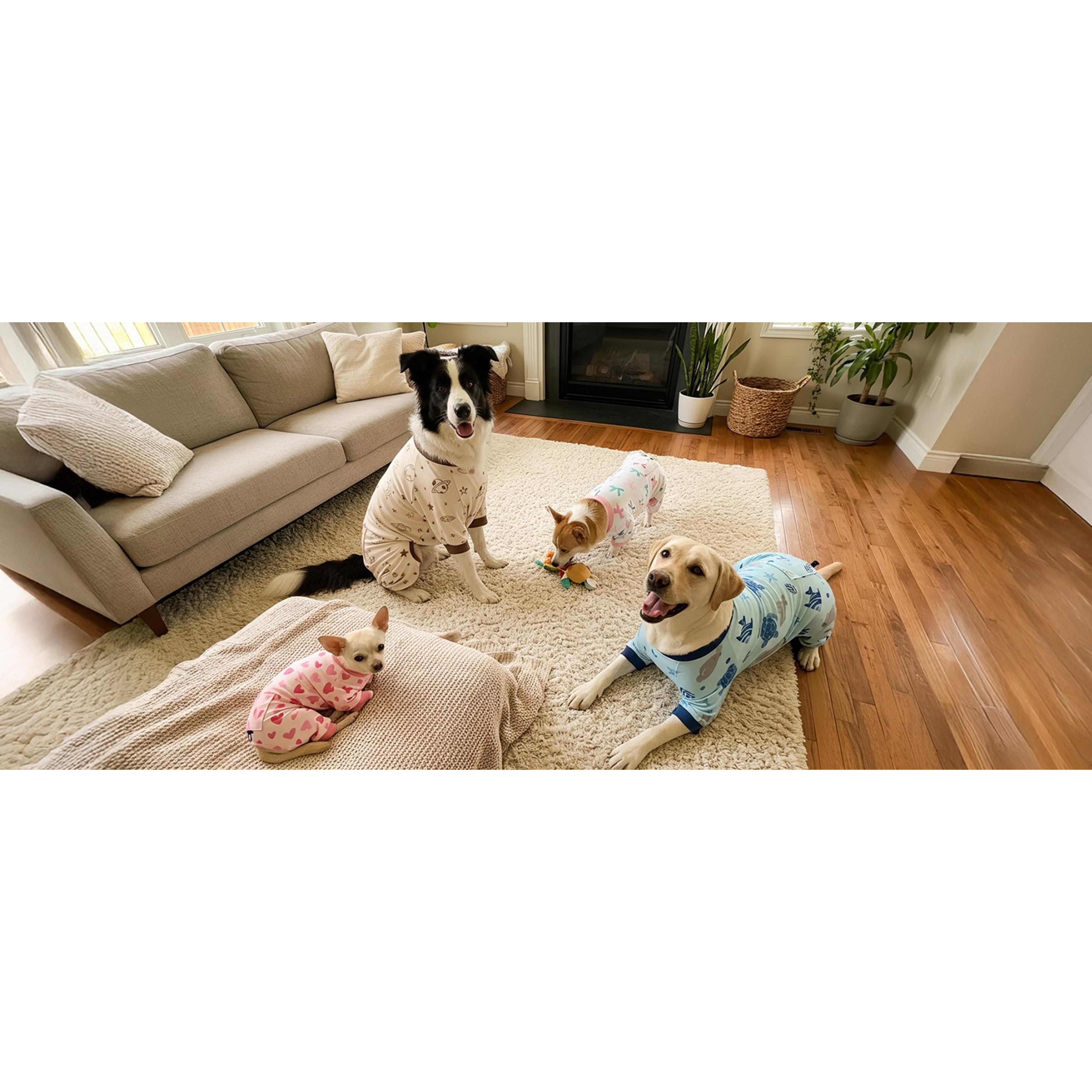Dog Pajamas, 4 Pack Dog Recovery Suit Shedding Suit Cute Soft Puppy Clothes Dogs Pjs Onesies Jammies Adjustable Breathable & Stretchy Clothes for Small Medium Large Dogs Girl Boy Puppy-M Dog Pajamas, 4 Pack Dog Recovery Suit Shedding Suit Cute Soft Puppy Clothes Dogs Pjs Onesies Jammies Adjustable Breathable & Stretchy Clothes for Small Medium Large Dogs Girl Boy Puppy-M