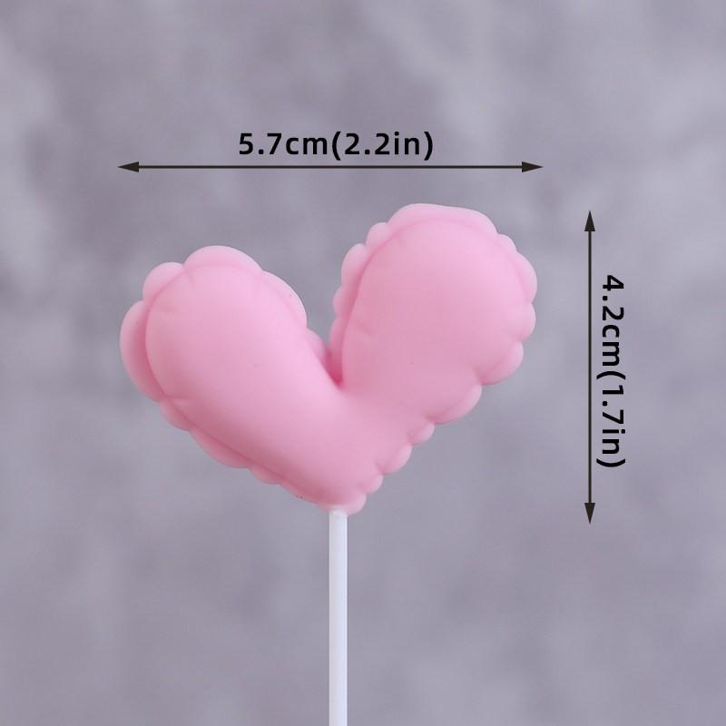 Cute Bear Heart Cake Decoration Set, Valentine's Day Birthday Dessert Stand Sign, Kids Party Baking Decorations