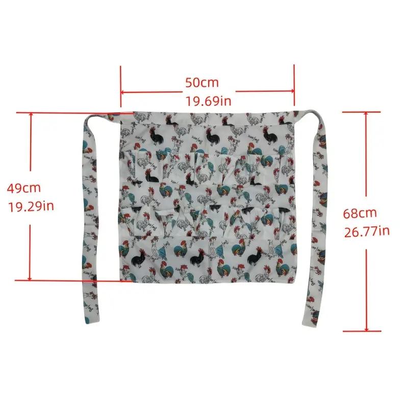 Lightweight 100% Polyester Egg Apron with Multiple Pockets, Farm Skirt for Picking Eggs, Durable Easy-Clean Design, Thanksgiving Kitchen & Outdoor Activities