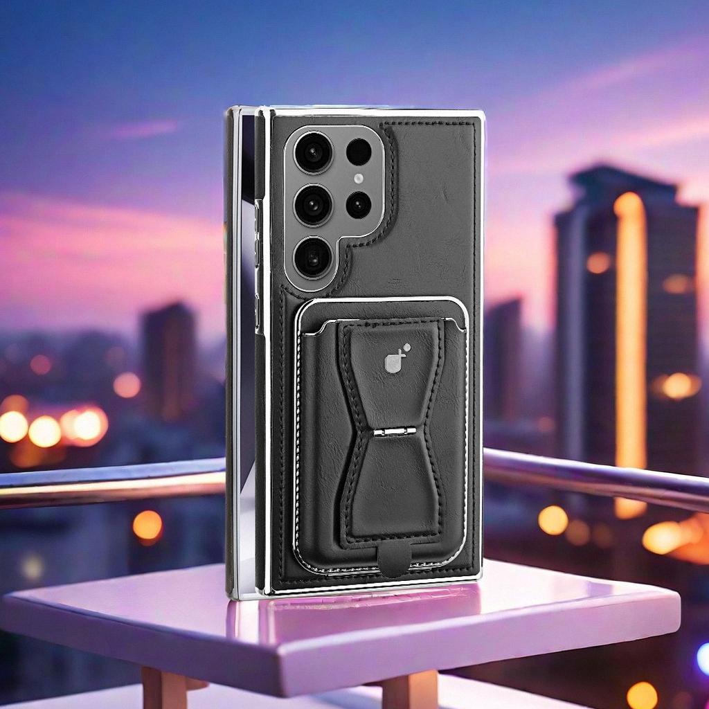 For  S24/S22/S23 magnetic card bag wallet style high-end business and fashion phone case