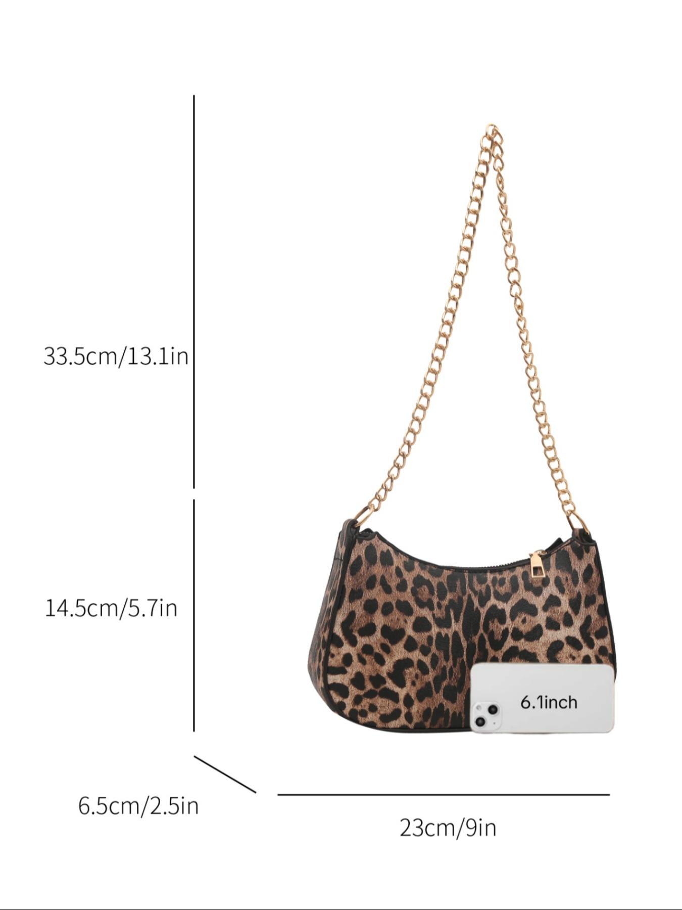 Women's Fashionable Leopard Pattern Crossbody Bag, Casual Versatile Hobo Shoulder Bag for Work & Daily Used, Trendy All-match Commuter Bag