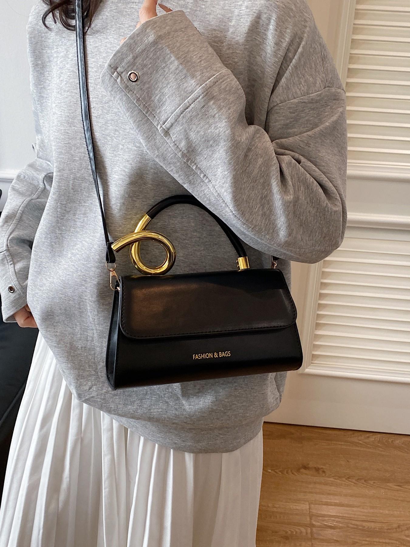 New Women's Handbag, Solid Color Flap Design, Elegant Small Square Bag, Crossbody Bag, Perfect for Office and Casual Outdoors Daily Use