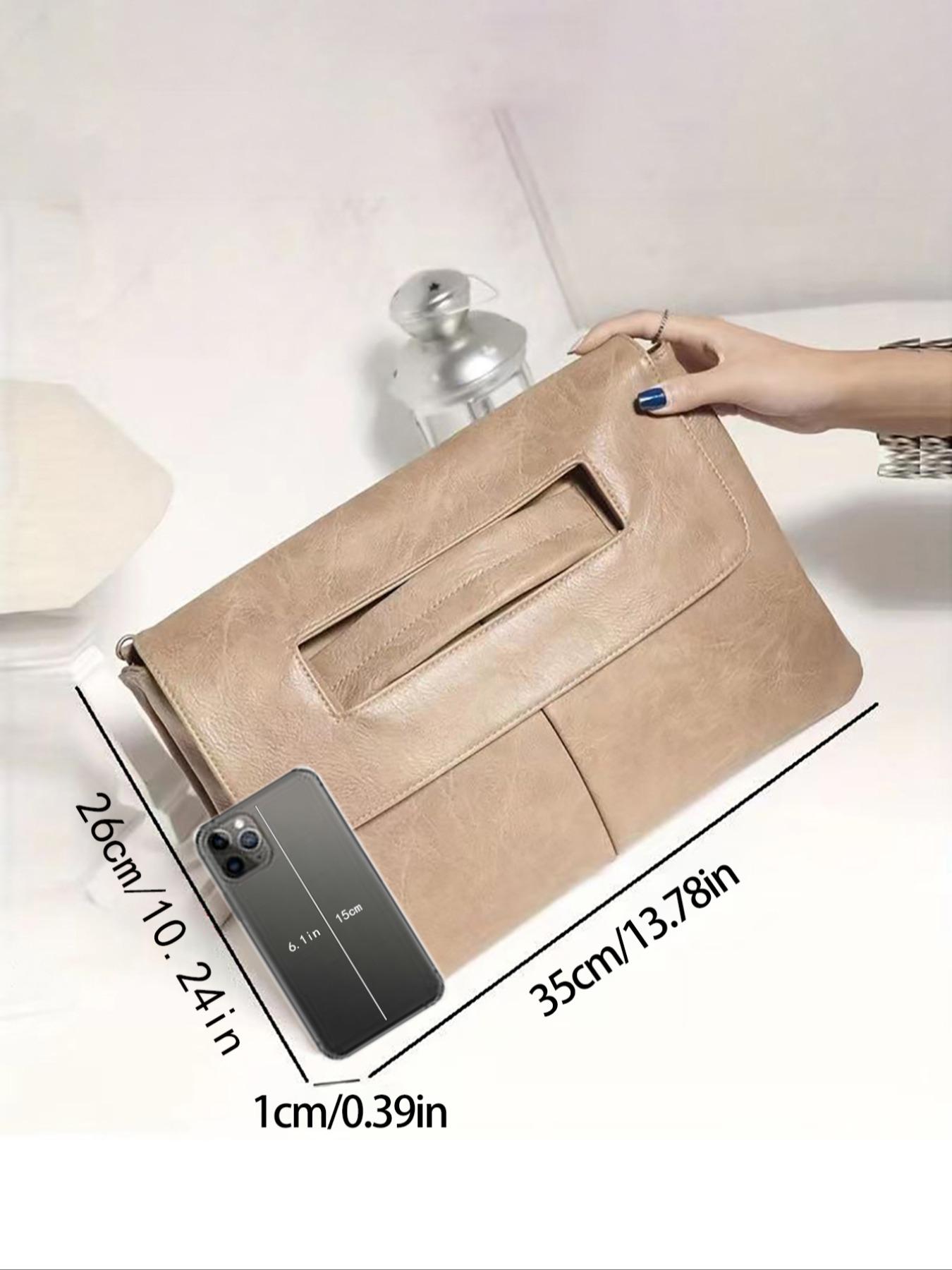 Women's Solid Color Shoulder Bag, Fashionable Large Capacity Crossbody Bag for Work & Daily Used, Casual Trendy Versatile High-quality Daily Commuting Bag, Handbag Shoulder Purse