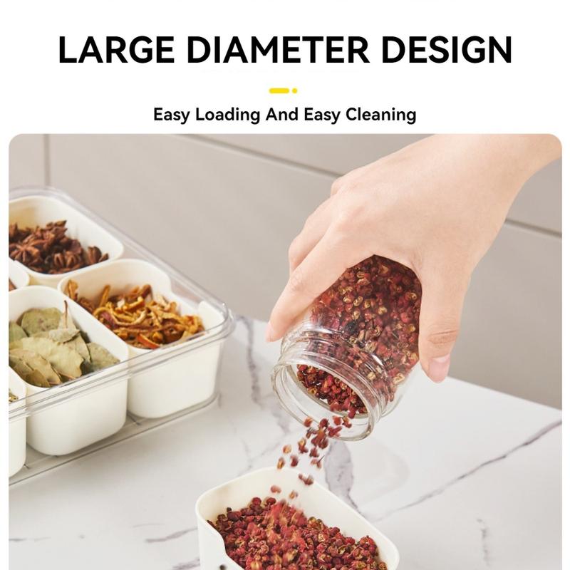 Fruits, Nuts, Snacks -Divided Serving Tray with Lid and Handle--Snackle Box Charcuterie Container for Portable Snack Platters - Clear Organizer for Candy,  Perfect for Party, Entertaining Kitchen Transparent Utensils, Summer