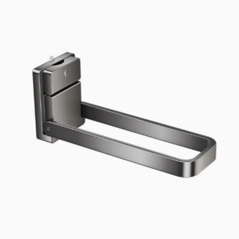 Foldable Towel Rack with Suction Cup, No-Drill Hand Towel Holder, Bathroom Organizer for Towels, Jewelry, Hairbands, Etc