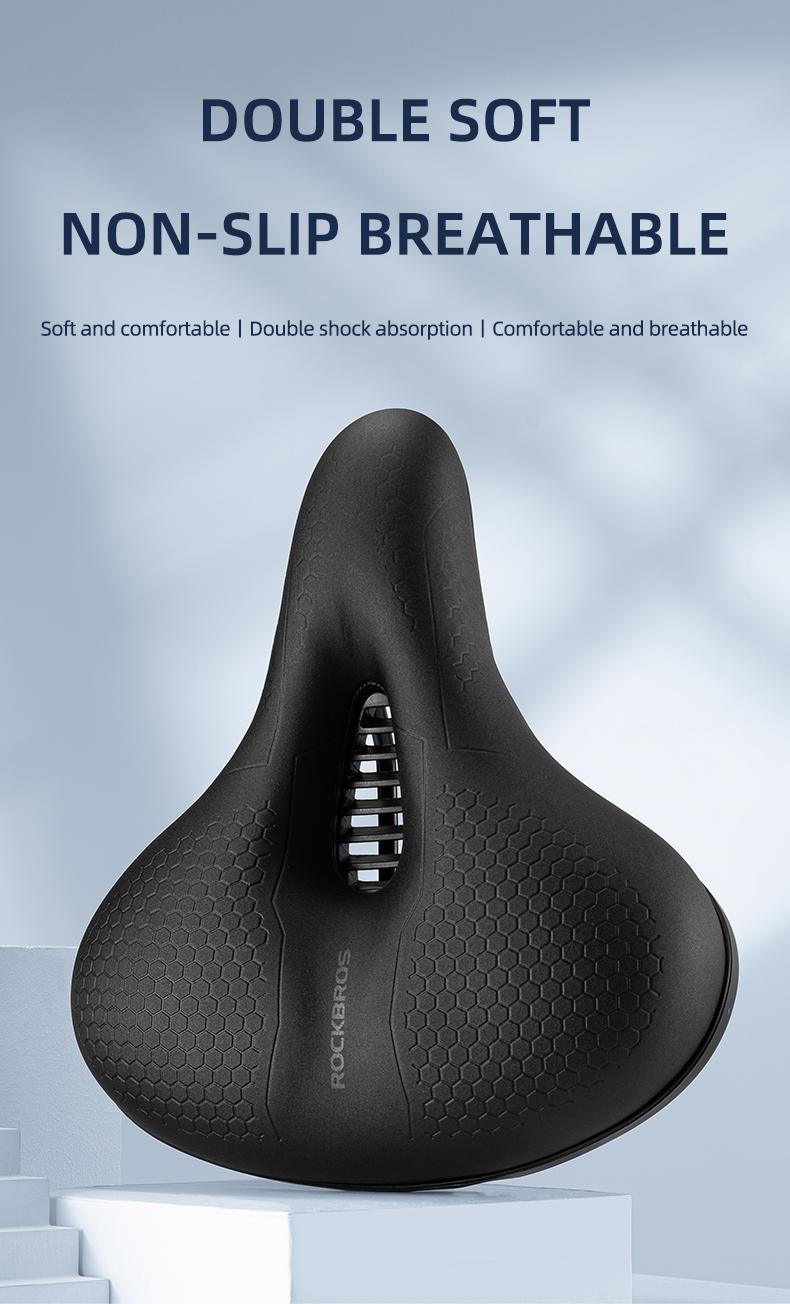 ROCKBROS Bike Seat Memory Foam Bike Saddle Comfortable Waterproof for City MTB Racing Bikes